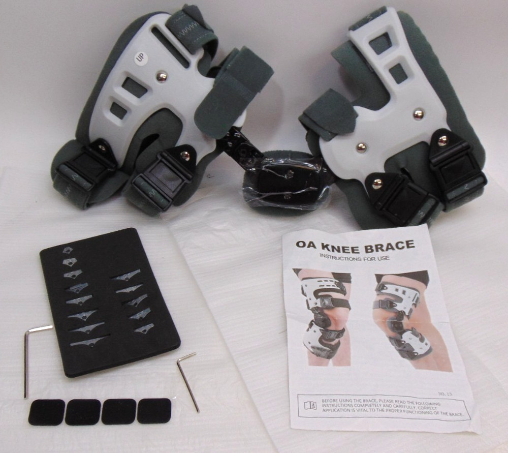 OA Unloader Knee Brace Adjustable Metal Medial Lateral Left ROM Control Support