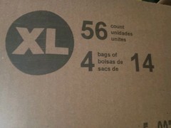 Attends Underwear XL 4 Pack Of 14 =56 Count Adult Padded Ultimate Absorbency