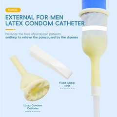 30 PCS Male External Catheter with Fixer Rubber,Latex Condom Material Individual