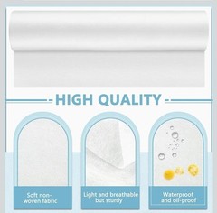 Tudomro 6 Roll Disposable Non Woven Bed Sheets 24 x 71 Inch for Massage, White