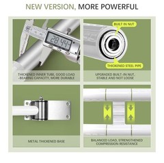 29.5 Inch Toilet Grab Bar – Foldable Toilet Safety Rails, Flip-Up, White