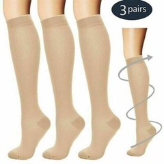 3medias de compresion de compresion para varices 20-30 punta abierta calcetines