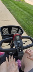 Pride Mobility Go-Go Sport 4-Wheel Mobility Scooter Red w/ Basket & Charger