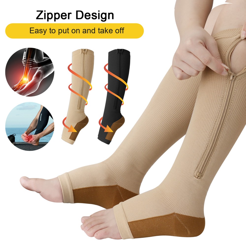 1-5 Pairs Compression Socks Pain Relief Calf Leg Foot Support Stocking Men Women