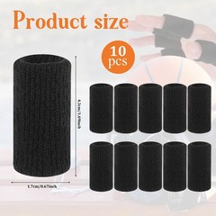 KALIONE 10Pcs Black Sport Finger Sleeves, Sleeves One Size,