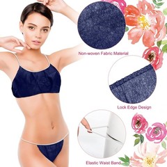 Individually Wrapped Disposable Bra & Thong Set – 50 Pieces for Spa Essentials
