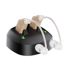 JINGHAO 1 Pair Hearing Aids Rechargable BTE Hearing Amplifiers–18H Working Time