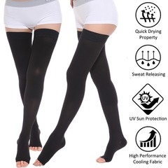 Unisex Thigh High Compression Stockings Varicose Veins Support Sport Stockings