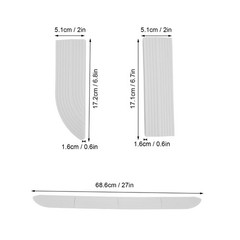 4PCS Universal Sweeper Door Sill Stair Wheelchair Door Sill Free Assembly Rubber