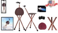 Large Capacity Crutch Chair Stool with Retractable Legs – Perfect for Seniors