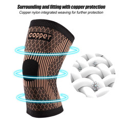 Compression Copper Knee (2Pack) Braces Sleeves Support Arthritis Joint Men Women
