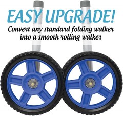 Top Glides 8″ Off-Road Walker Wheel Kits with Flexfit Universal Ski Glides (B…