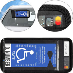 Handicap Placard Holder for Auto, 1 PCS Black Visor Placard Holder, Handicap Pla