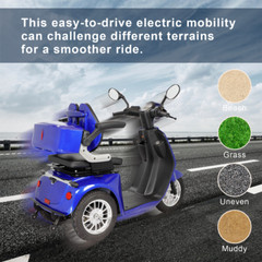 Three-Wheel Mobility Scooter 800W 60V 20AH Battery Motor for Adult Senior