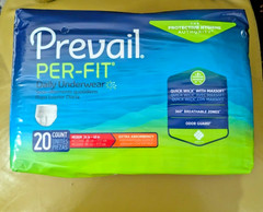 40PC(20X2), Prevail Per-Fit Protective Underwear, Unisex, Medium 34“-44“