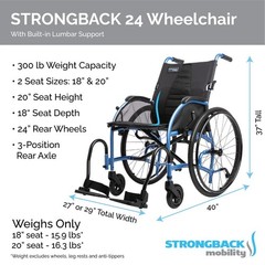 Strong back folding lightweight wheelchair