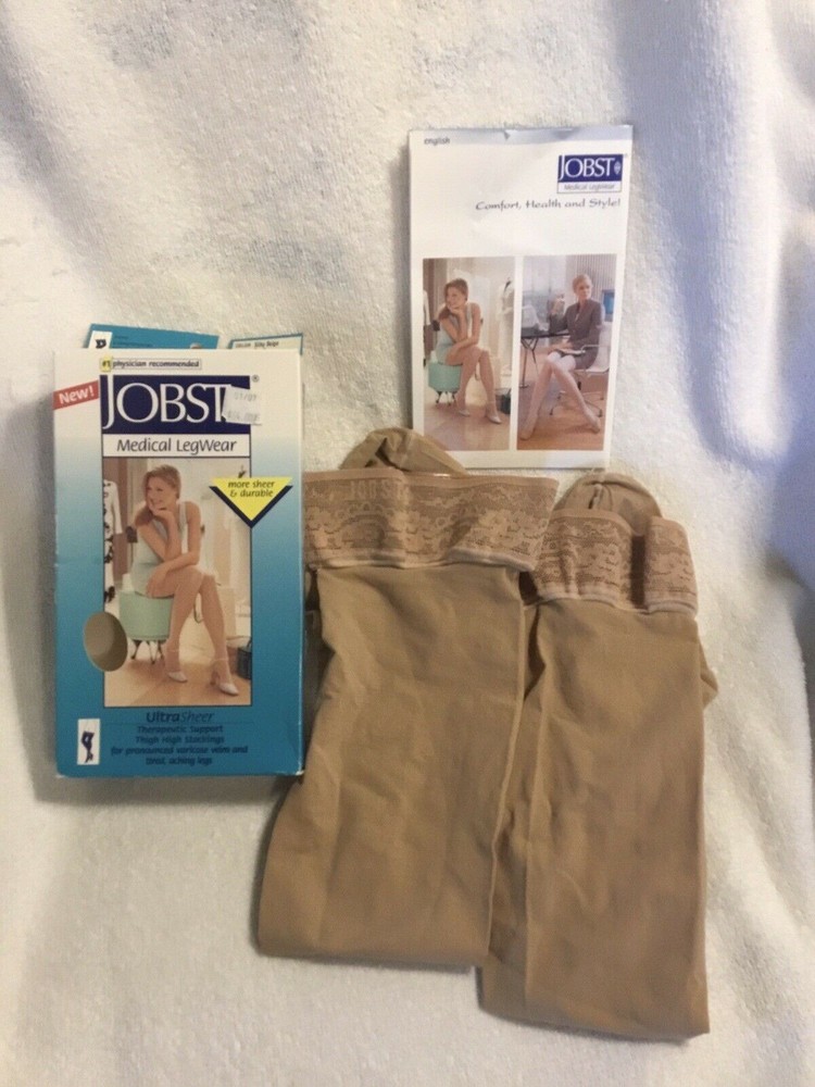 Jobst Compression Thigh High Stockings 20-30 mmHg Medium CT Sun Bronze Lace Top