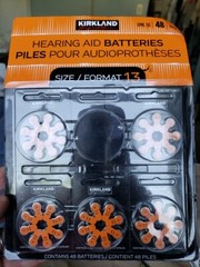 Pack of 40 Size 13 Kirkland Signature Hearing Aid Zinc-Air Batteries Exp 01/2025