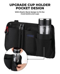 Wheelchair Side Bag with Cup Holder, Wheelchair Armrest Pouch Accessories for…