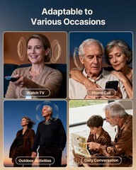 Vitopdia Rechargeable OTC BTE Hearing Aids Bluetooth for Adults Seniors HD Sound