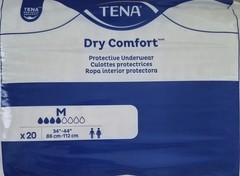 Tena dry comfort protective underwear medium size 34 – 44 in. 20 counts