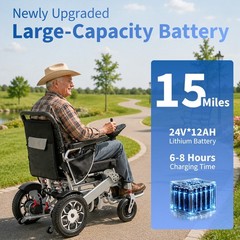 Lightweight Foldable Heavy Duty All Terrain Electric Wheelchair Mobility Scooter
