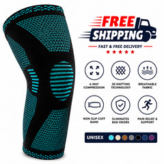 Knee Compression Sleeve Brace Support Men Women Running Gym Arthritis Pain M