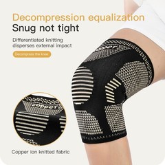 2x Copper Knee Sleeves Compression Brace Support Sport Joint Injury Pain