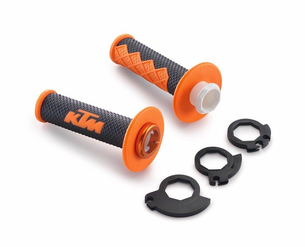 KTM Closed Lock On Hand Grip Set, 300, 350, 450, 500, XC, Standard, Black