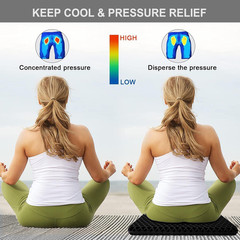 Gel Seat Cushion for Long Sitting Hip Pain, 20X20Inch Jumbo Thick Soft & Breatha
