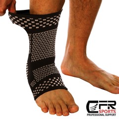 Copper Ankle Sport Foot Wrap Support Brace Compression Achilles tendonitis Sport