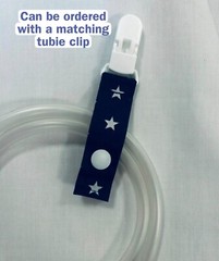 Feeding Tube Pocket Medical Line Pouch + Zip G / NG / HG Bag + Tubie Clip Option