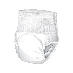 McKesson Adult Disposable Cloth Underwear Maximum Absorbency – Size M 64 Count