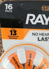 Rayovac Size 13 Hearing Aid Batteries 16 Pack Best By April 2026
