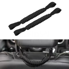 2Pcs Headrest Grab Handles Car Front Rear Seat Back Roll Bar Grip Handles Kit