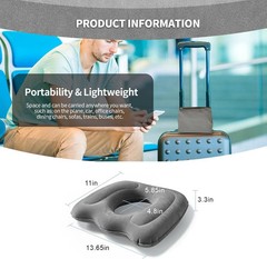Inflatable Seat Cushion for Office Chair & Car, Ergonomic Comfort | Inflatable D