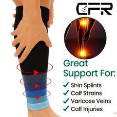 Pair Sport Calf Brace Sleeve Support Shin Splints Leg Compression Socks Running