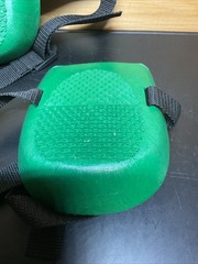 Vintage Knee Protector Pads Guards 5.5×5 In Size Rubber Green With Nylon Straps