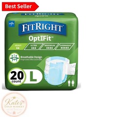 Super Absorbent Adult Diapers, Large Size, 20 Count – Unisex Incontinence Briefs