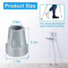 Crutch Tips, 4 Pack 7/8 Inch Heavy Duty Rubber Crutch Tips Rubber Cane Tips Repl