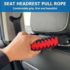 2Pcs Headrest Grab Handles Car Front Rear Seat Back Roll Bar Grip Handles Kit