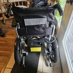 Black Electric Powered Wheelchair Battery with Joystick Control Charger