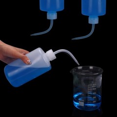 6pcs 500ml Plastic Wash Bottles – Lab Squeeze LDPE Squirt Tattoo Bottles, Narrow