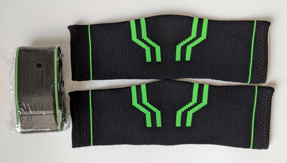 Jupiter Foot Sleeve Pair Small Black Green S Compression Wrap Plantar Fasciitis