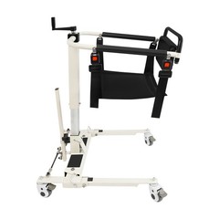 264lbs Lift Transfer Chair Portable Patient Lift Wheelchair With 2 Seat Cushions