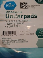 Med Pride Disposable Ultra Absorbent Underpads 50 Pack – 23″ x 36″