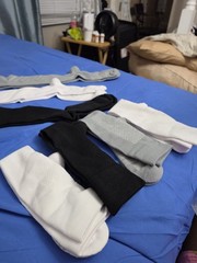 Tommie Copper Compression Socks Black/White/Grey Size Size Large 3 Pair New