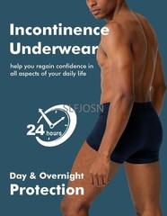 5PCS Washable Incontinence Underwear for Men Leakproof Urinary Bladder Leakage