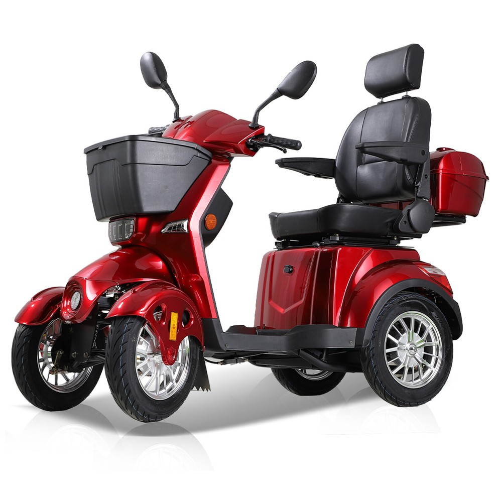 Heavy Duty 4-Wheel Mobility Scooters 31 Miles 3-Speed 800W 500lbs Capacity