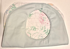NEW Adult Bib/Clothing Protector double thick seafoam Quilted Reversible 19 x13